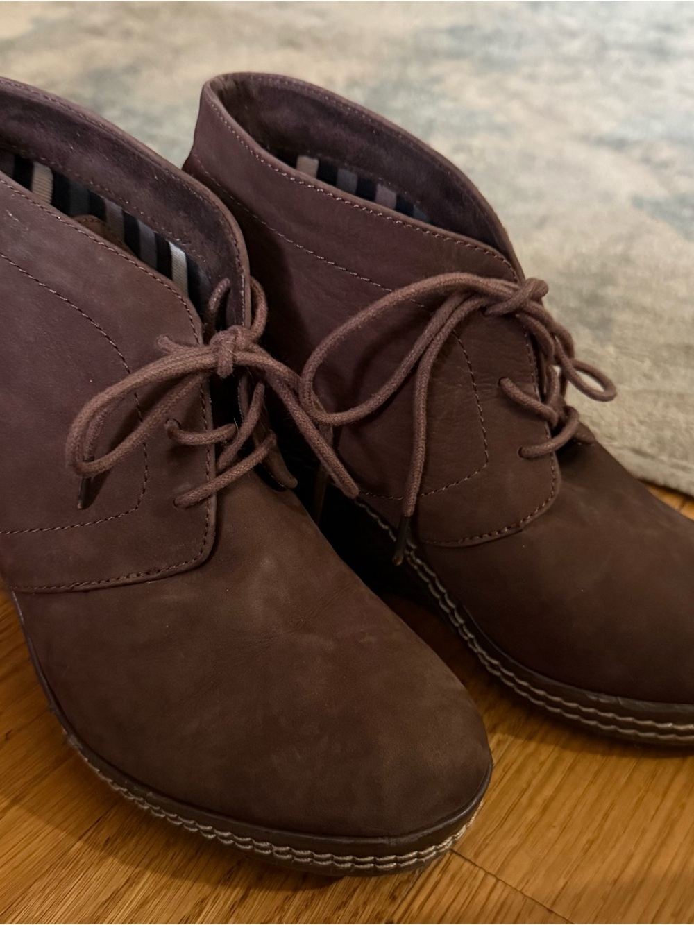 Women's Brown Suede Lace-Up Ankle Boots